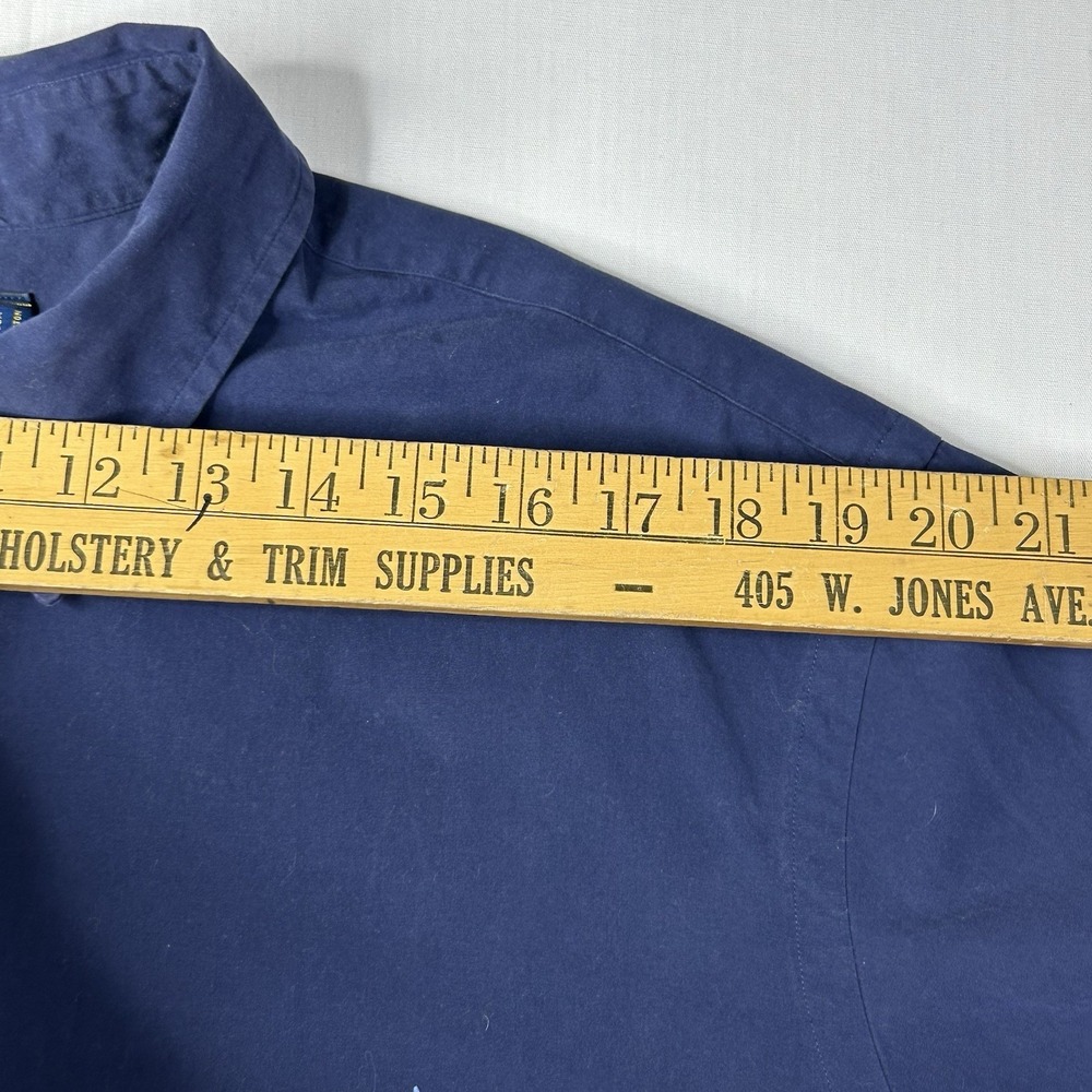 Ralph Lauren Shirt Men's XXL 2XL Slim Fit Navy Blue Button Down Long Sleeve - Picture 15 of 15
